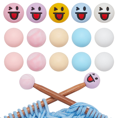 15шт. силиконовый маркер для фиксации стежков, круглые