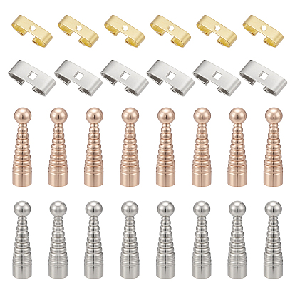 Латунные застежки для галстука-боло, с латунными и сплавными торцевыми заглушками