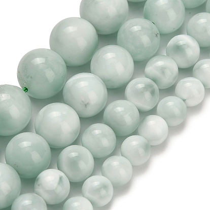 Стеклянные бусины, имитация ларимара, круглые