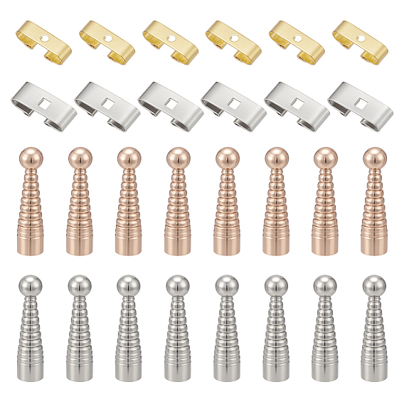 Латунные застежки для галстука-боло, с латунными и сплавными торцевыми заглушками