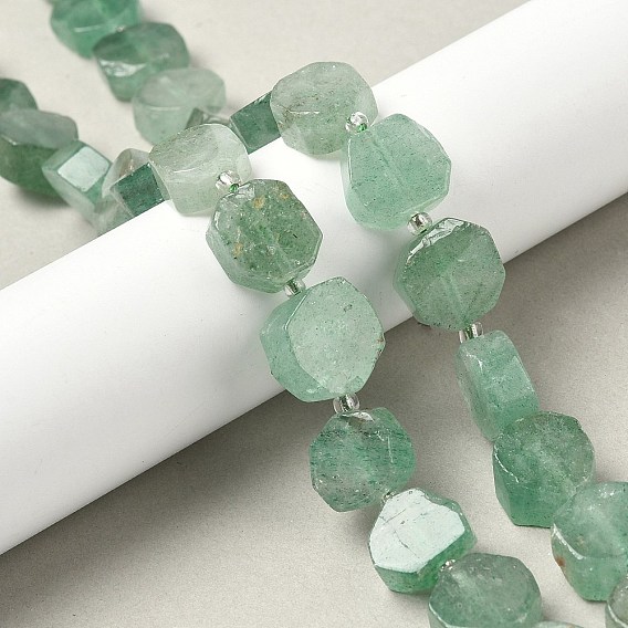 Натуральный зеленый клубника кварц бисер нити, самородки, с бисером