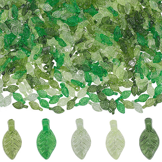 500шт 5 цветные подвески из прозрачного акрила, лист прелести