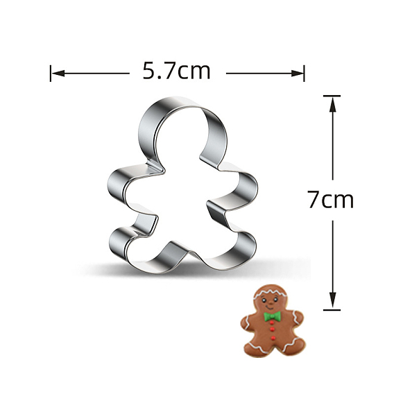 Рождественская тематика 430 формочки для печенья из нержавеющей стали, формы для печенья, инструмент для выпечки бисквитов, Колобок