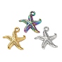 304 Stainless Steel Pendants, Starfish Charm