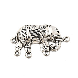 Тибетский стиль компоненты сплава люстра ссылки, слон, без свинца и без кадмия