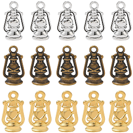 48шт 3 стиль тибетский стиль цинковый сплав подвески наборы, без свинца и без кадмия, подвески-фонарики