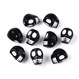 Непрозрачные акриловые бусины, череп