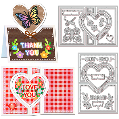 Трафареты для резки штампов из углеродистой стали на день святого валентина, для diy scrapbooking, Фотоальбом, декоративная бумага для тиснения, цвет нержавеющей стали