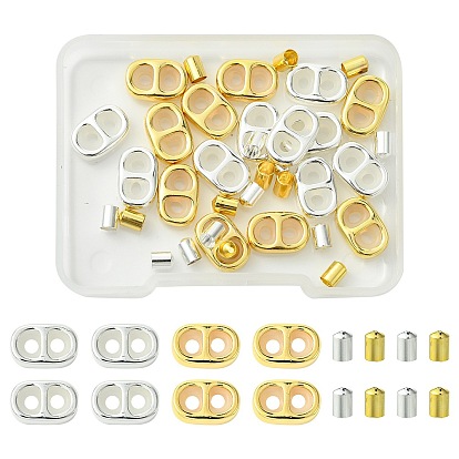 Наборы фурнитуры для самодельных латунных наконечников для шнуров и силиконовых подвесок-слайдеров