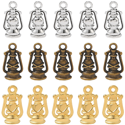 48шт 3 стиль тибетский стиль цинковый сплав подвески наборы, без свинца и без кадмия, подвески-фонарики
