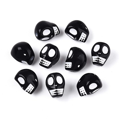 Непрозрачные акриловые бусины, череп