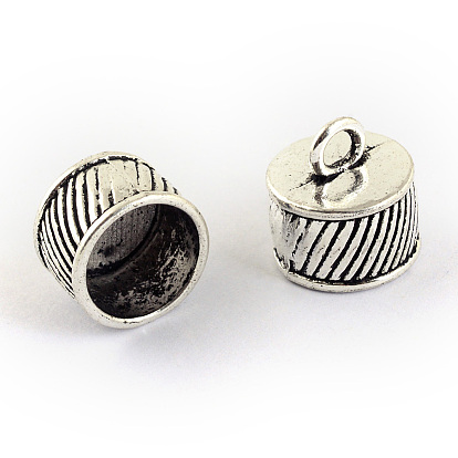 Концевики для шнура, сплав, тибетский стиль, без кадмия, без никеля и без свинца, Торцевые крышки