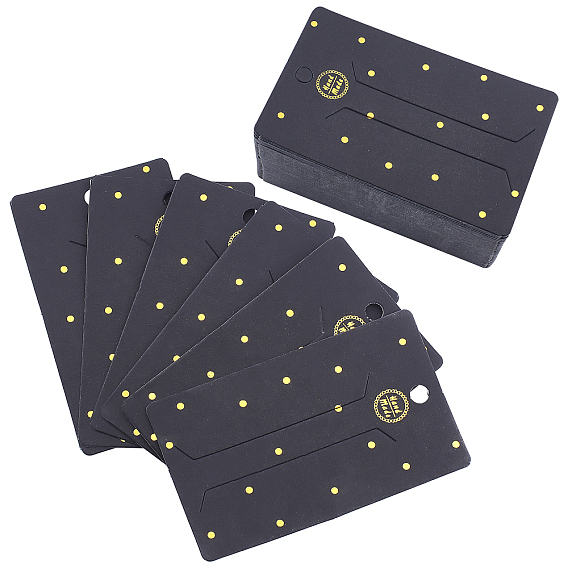 120Pcs Paper Hair Clip Display Cards, Rectangle