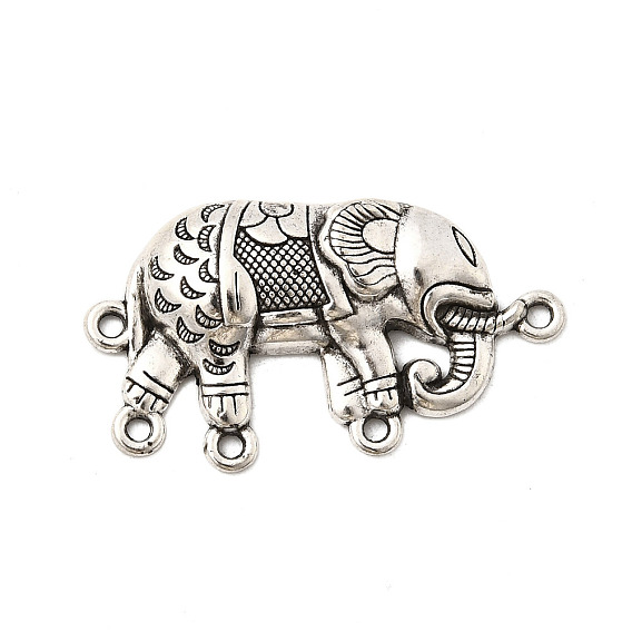 Тибетский стиль компоненты сплава люстра ссылки, слон, без свинца и без кадмия