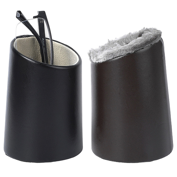 2 шт. 2 цвета искусственная кожа подставки для очков, для очков, ювелирные изделия, украшения, колонка