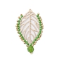 Подвески из бисера, с натуральным белым нефритом, лист