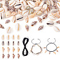 Наборы для самостоятельного изготовления браслетов/ожерельев, включая подвески и звенья из натуральных ракушек, воском хлопчатобумажная нить шнуры