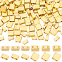 200Pcs 2 Styles Electroplate Glass Seed Beads, 2-Hole, Rectangle