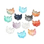 Baking Paint Transparent Glass Beads, Nine-tailed Fox, with Glitter Powder
