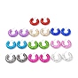 Bamboo Ring Acrylic Stud Earrings, Half Hoop Earrings with 316 Surgical Stainless Steel Pins