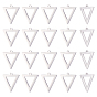 20Pcs 304 Stainless Steel Pendants, Triangle