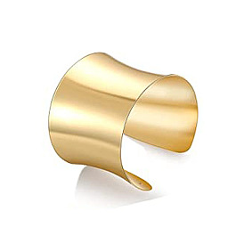 Bold and Versatile Metal Cuff Bracelet with Shiny Finish for Street Style