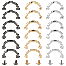 18 наборы 3 цвета сплав сумки подвески застежки, фурнитура для металлического арочного моста, с винтами