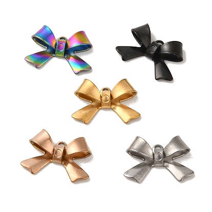 Ионное покрытие (ip) 304 подвески из нержавеющей стали, очарование бантом