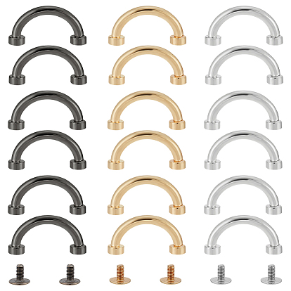 18 наборы 3 цвета сплав сумки подвески застежки, фурнитура для металлического арочного моста, с винтами
