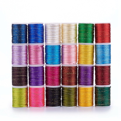 Polyester Cord, with Gold Metallic Cord, Chinese Knotting Cord