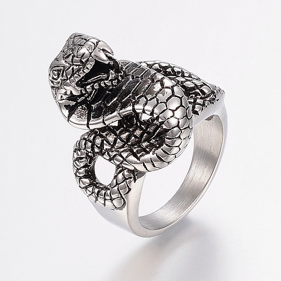 304 палец кольца из нержавеющей стали, змея