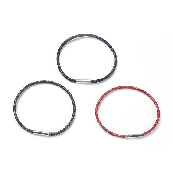 Leder Schnur Armband machen, mit Messing-Schließen