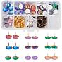 DIY Earring Making, with Resin Cabochons, Brass Stud Earring Findings and Plastic Earring Ear Nuts