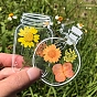 Transparent Dried Flower Bookmarks Crafts Kit, Clear Drift Bottle Bookmarks, Glassware Stickers, Self-adhesive