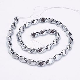 Electroplate Non-Magnetic Synthetic Hematite Strands, Twist, Grade A