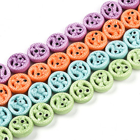 Фарфора ручной работы шарик нити, плоский круг со змеей и кроликом, фантазии античного стекла фарфора