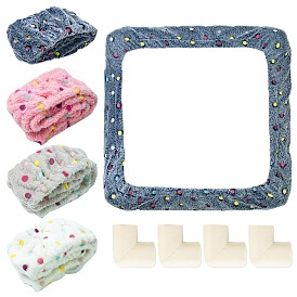 Square Cotton Gripper Strip Frame Cover for Rug Hooking Flannel Punch Needle Sewing Accessories