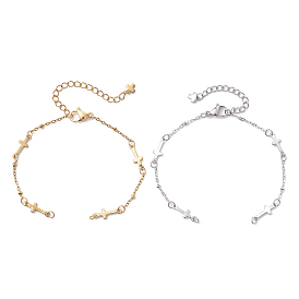 2 шт. 2 цвета 304 наборы для изготовления браслетов из цепочек с поперечными связями из нержавеющей стали