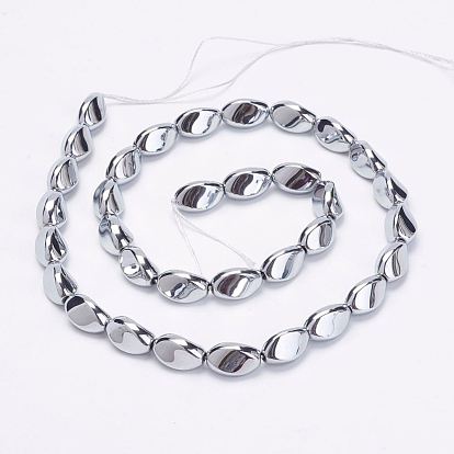 Electroplate Non-Magnetic Synthetic Hematite Strands, Twist, Grade A