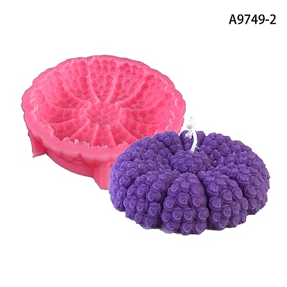 Valentine's Day 3D Rose Sunflower DIY Silicone Candle Molds, Aromatherapy Candle Moulds, Scented Candle Making Molds