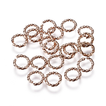 304 Stainless Steel Jump Rings, Open Jump Rings, Twisted