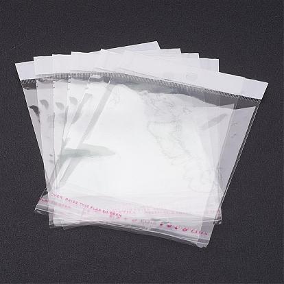 Pearl Film Cellophane Bags, OPP Material, with Self-Adhesive Sealing, with Hang Hole, 10cm wide
