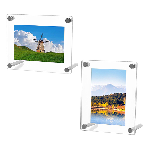 Rectangle Acrylic Display Frame, for Desktop Item Display & Collection Showcase