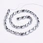 Electroplate Non-Magnetic Synthetic Hematite Strands, Twist, Grade A