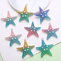 Непрозрачные подвески смолы, морская звезда, с железной платиной петлей, два тона
