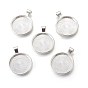 Metal Alloy Pendant Cabochon Settings, Cadmium Free & Lead Free, Plain Edge Bezel Cups, DIY Findings for Jewelry Making