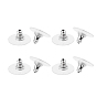 304 Stainless Steel Bullet Clutch Earring Backs, with Plastic Pads, Ear Nuts