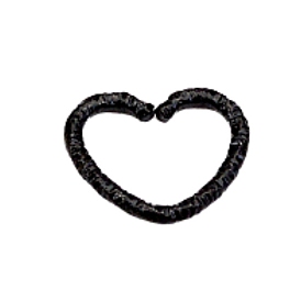 Spray Painted Alloy Open Linking Rings, Twisted Heart