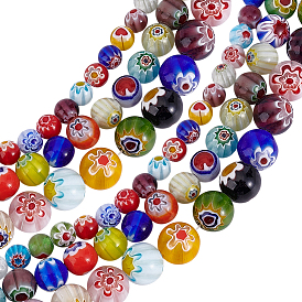 3 стили ручной работы круглые стеклянные бусины миллефиори