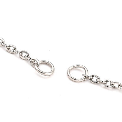 304 Stainless Steel Cable Chains Necklace Makings, with Lobster Claw Clasps and End Chains